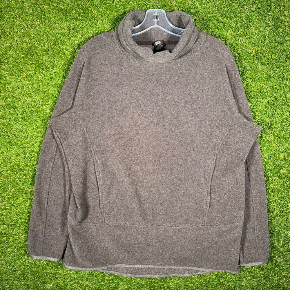 Mountain Hardwear Womens Large Gray Fleece‎ Funnel Neck Pullover Sweater